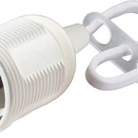 D.3006MA lempos lizdas E27 baltas su laidu