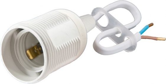 D.3006MA lempos lizdas E27 baltas su laidu