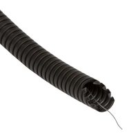 Vamzdis gofruotas PVC su viela juodas
