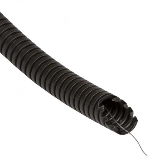 Vamzdis gofruotas PVC su viela juodas