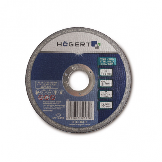 HT6D602 diskas 125x1.0mm metalui Hogert