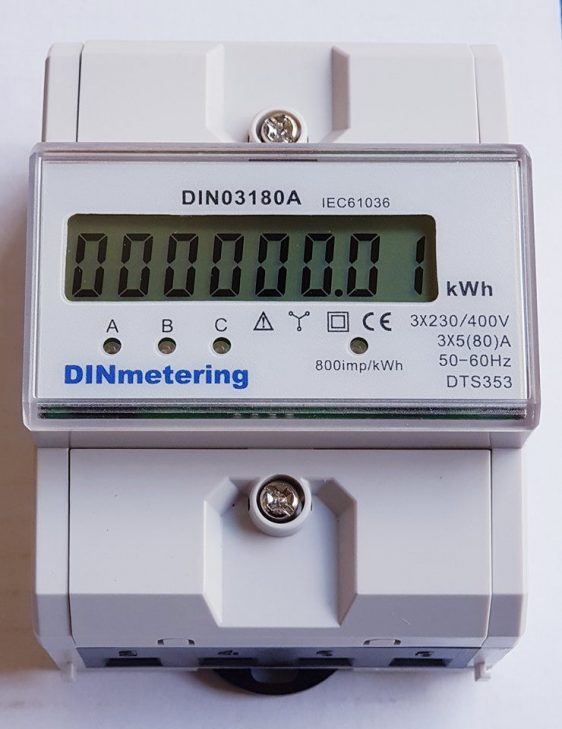 Elektros skaitiklis modulinis 3f DIN03180A 5(80)A