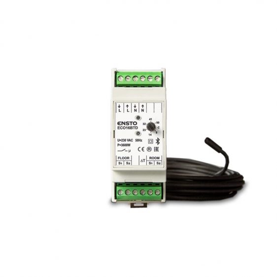 ECO16BTD Kombinuotas grindų patalpos termostatas 5-50°C