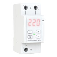 D2-63 red įtampos kontrolės relė 1F 1NO 63A apatinė 120-210V viršutinė 220-280V ZUBR