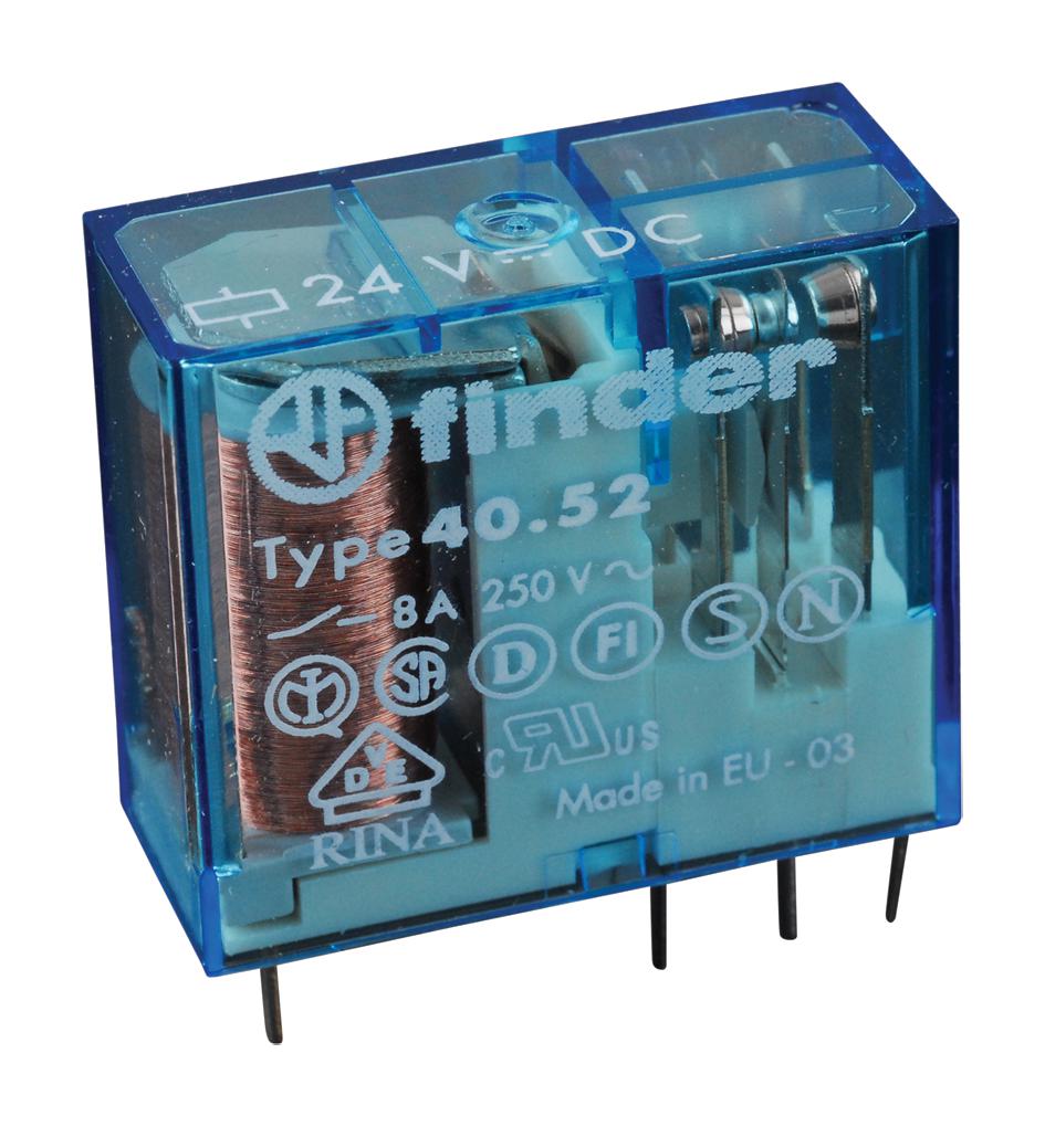 Acquista Finder 60.12.8.024.0040 Relè Ad Innesto 24 V/AC 10 A 2 Scambi